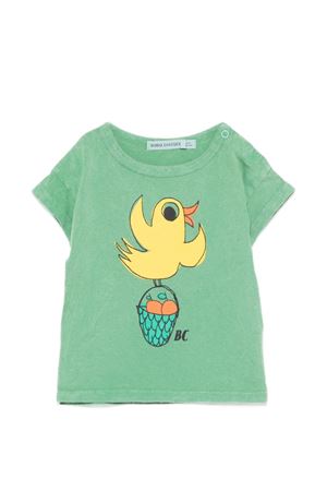t-shirt in cotone verde BOBO CHOSES KIDS | B126AB014.